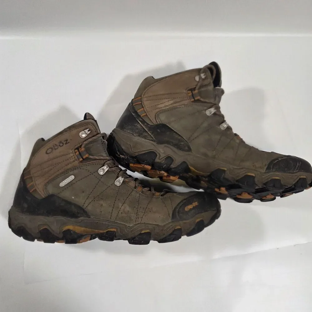 Oboz Bridger Mid B-Dry Men's Hiking Boots, Waterproof, Sudan Brown, Size 14